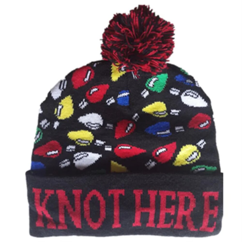 New! National Lampoon's Christmas Vacation Movie Knit Beanie Hat with Pom Pom